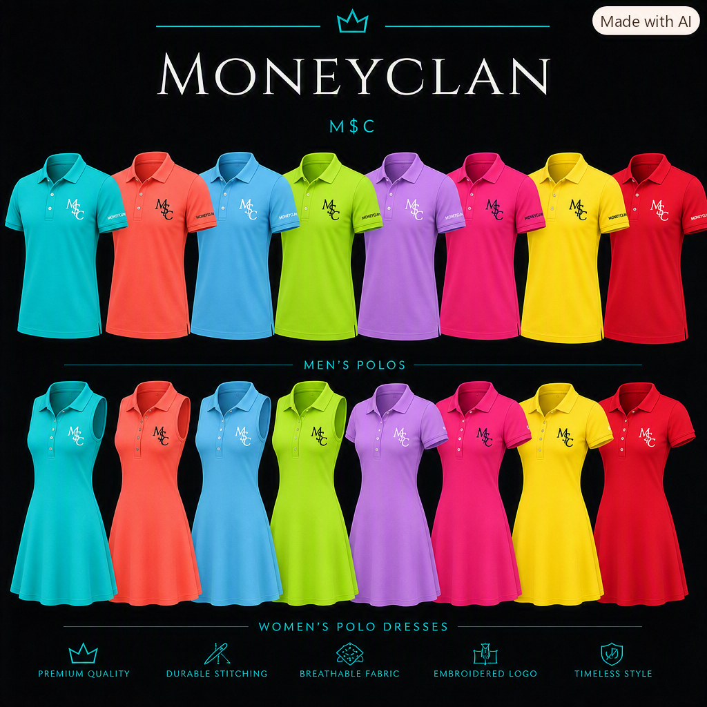 Polos & dresses — MoneyClan design preview