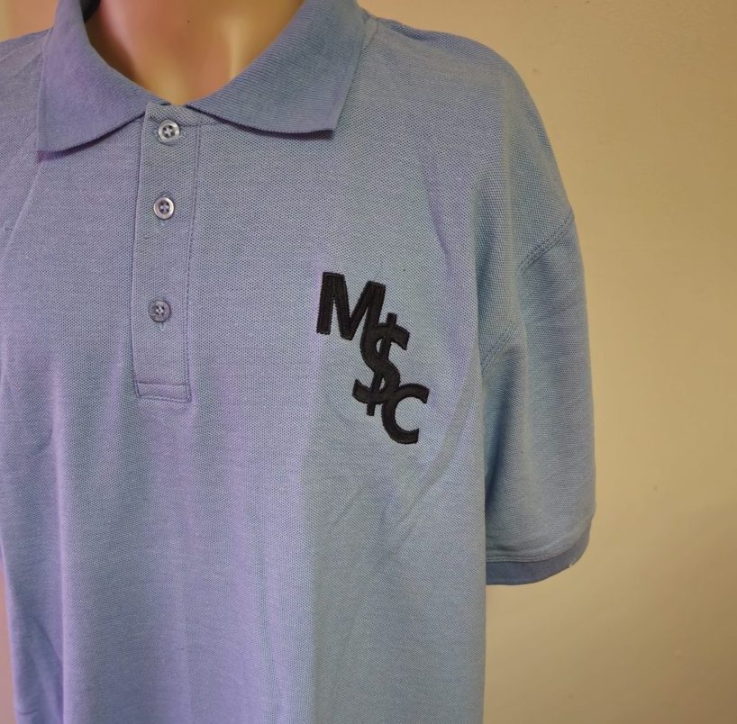MoneyClan embroidered M$C polo